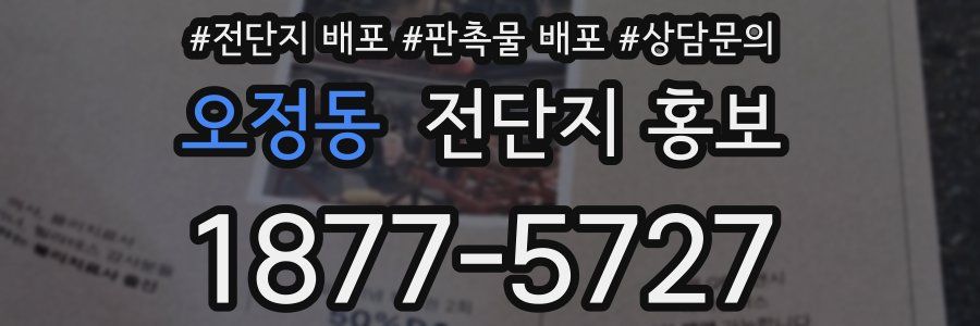오정동 전단지 홍보