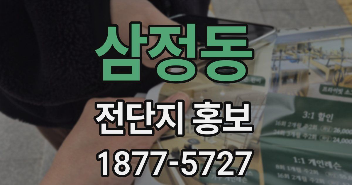 삼정동 전단지 홍보