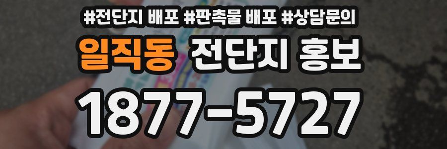 일직동 전단지 홍보