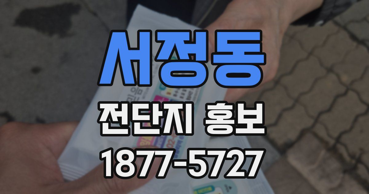 서정동 전단지 홍보