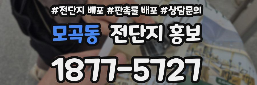 모곡동 전단지 홍보