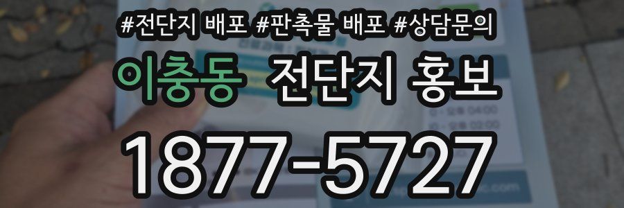 이충동 전단지 홍보