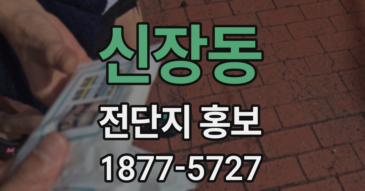 신장동 전단지 홍보