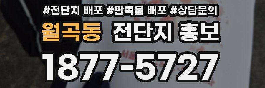 월곡동 전단지 홍보