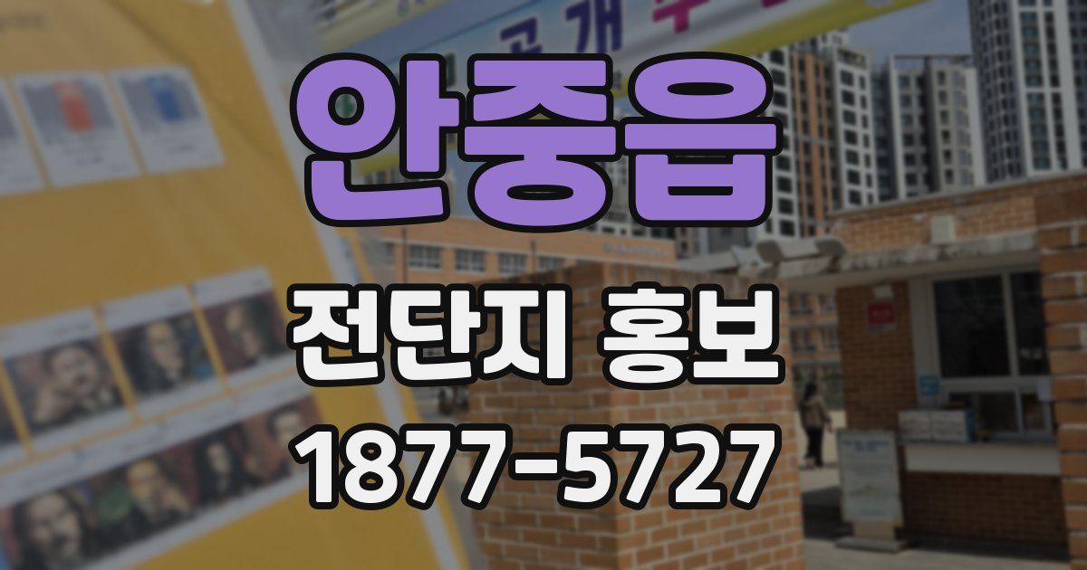 안중읍 전단지 홍보