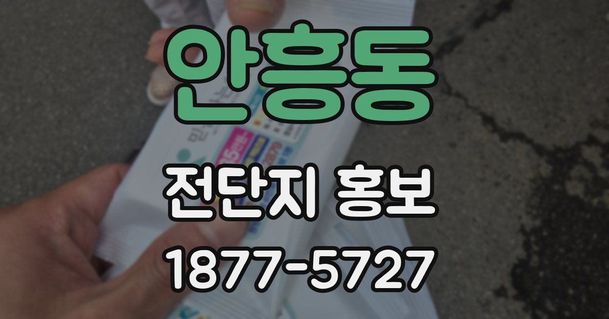 안흥동 전단지 홍보