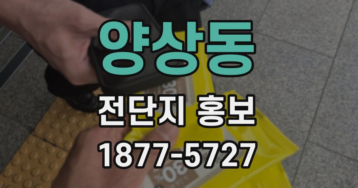 양상동 전단지 홍보