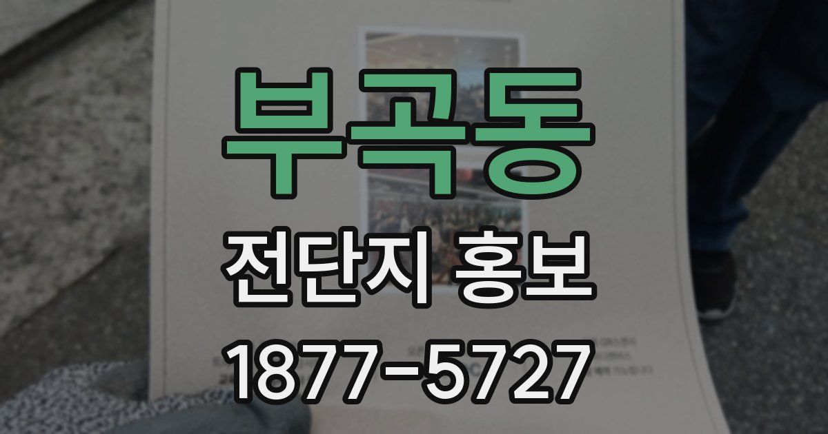 부곡동 전단지 홍보