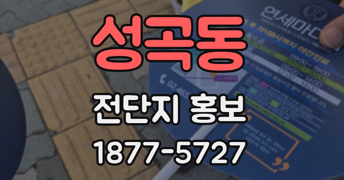 성곡동 전단지 홍보