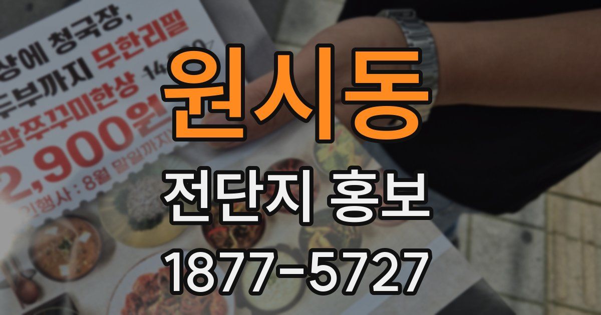 원시동 전단지 홍보