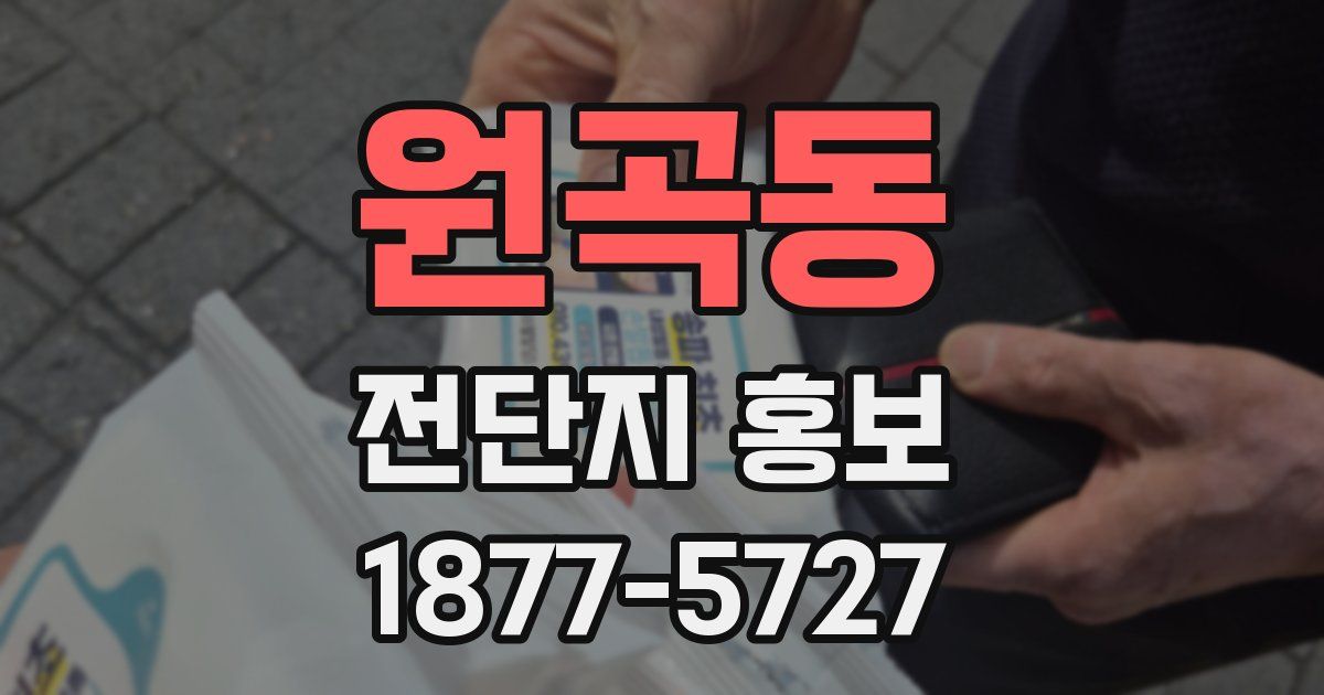 원곡동 전단지 홍보