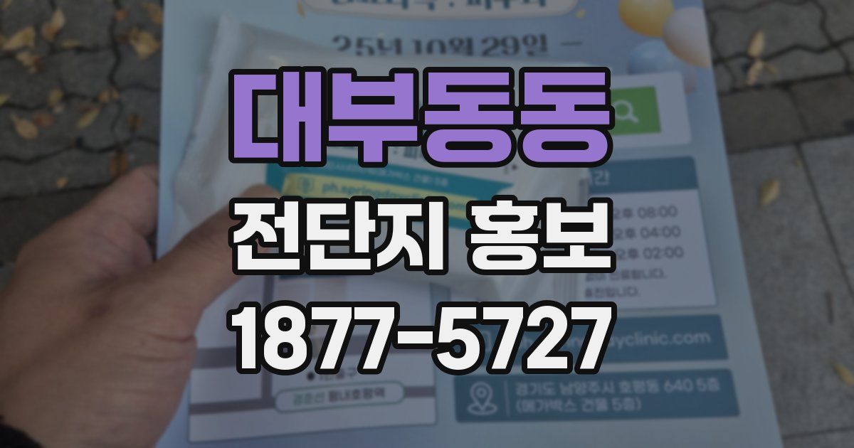 대부동동 전단지 홍보