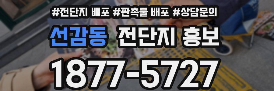 선감동 전단지 홍보
