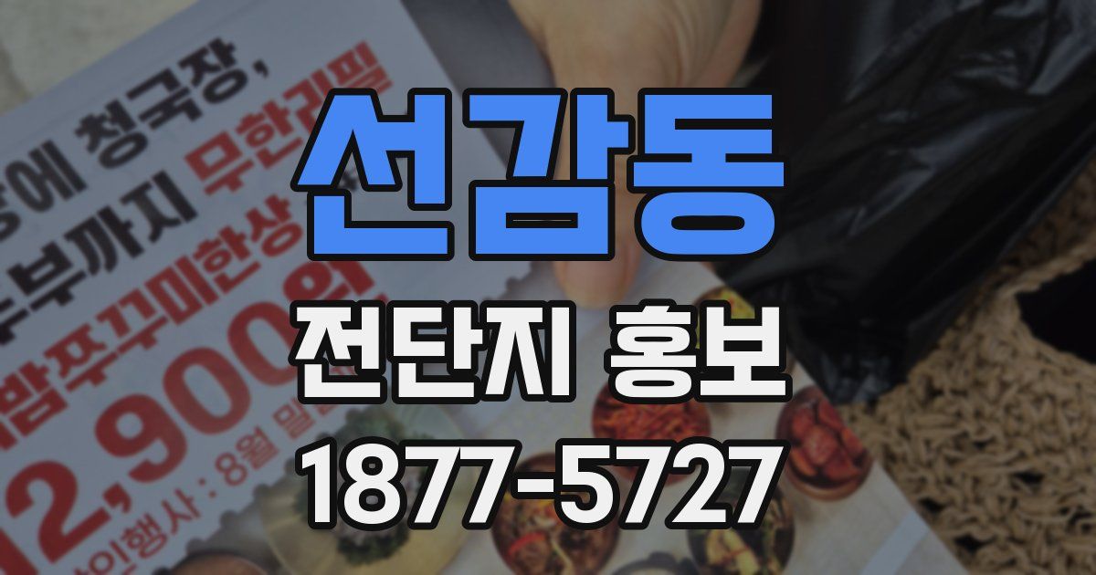 선감동 전단지 홍보