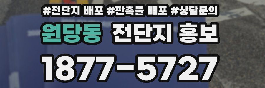 원당동 전단지 홍보