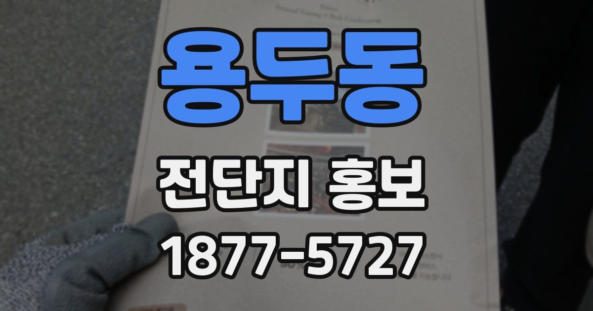 용두동 전단지 홍보