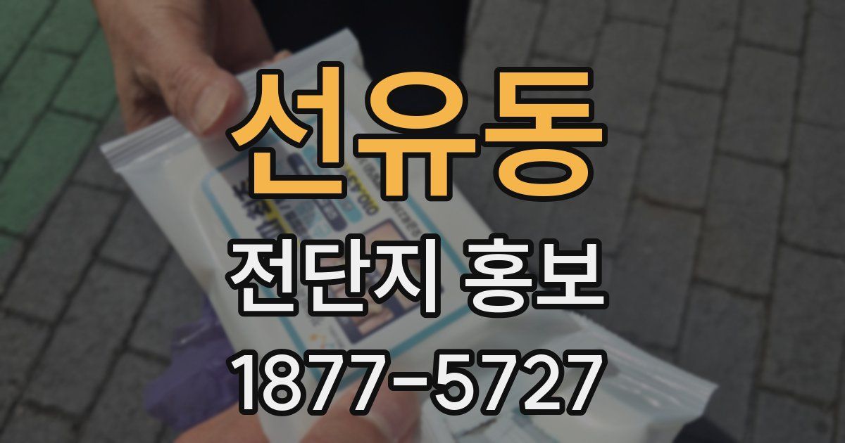 선유동 전단지 홍보