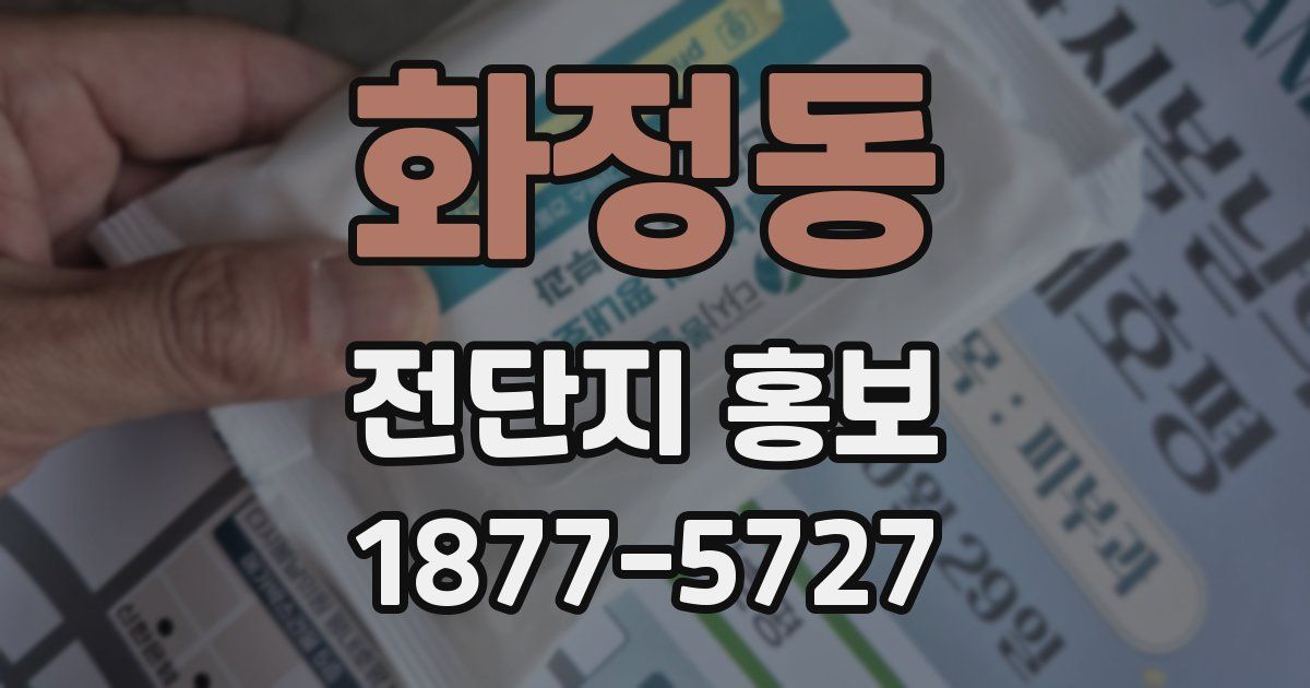 화정동 전단지 홍보