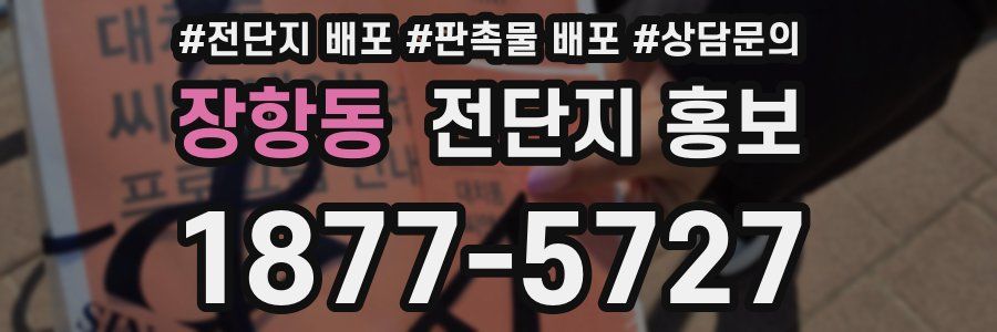 장항동 전단지 홍보