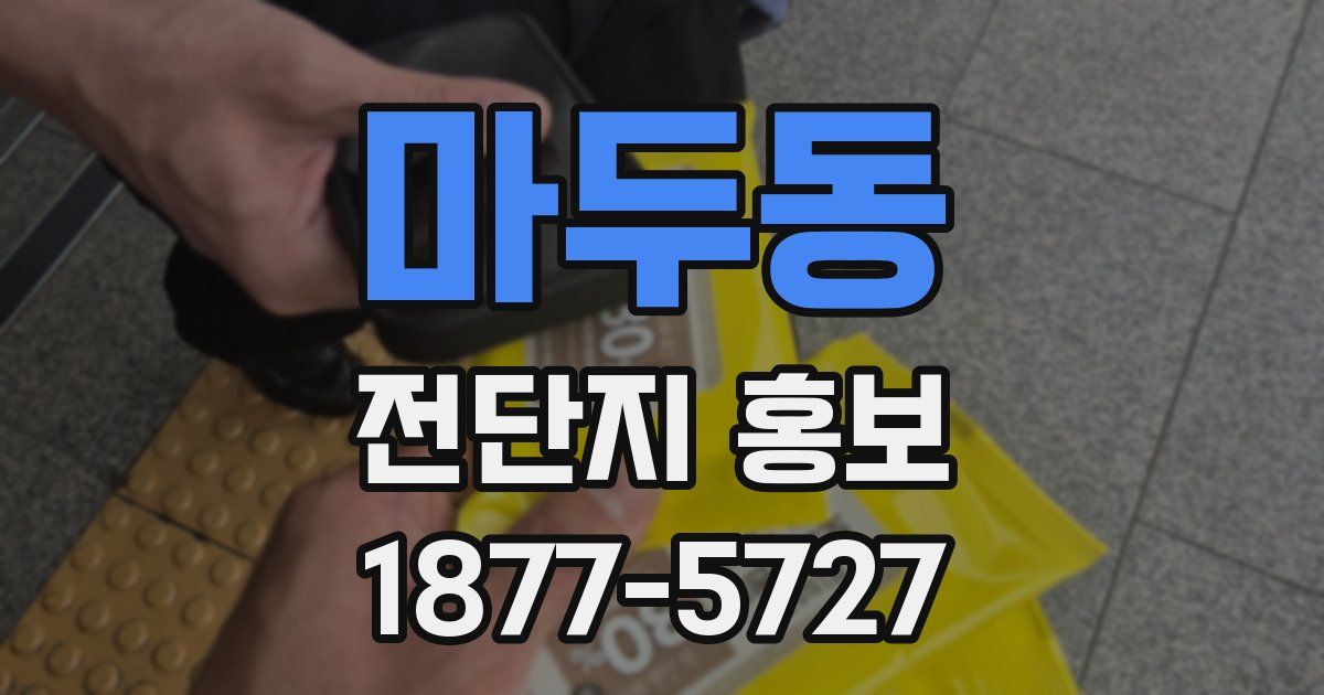 마두동 전단지 홍보