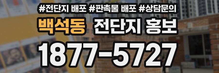 백석동 전단지 홍보