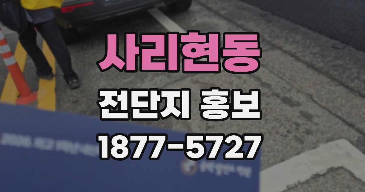 사리현동 전단지 홍보