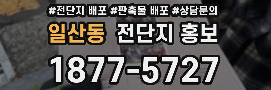 일산동 전단지 홍보