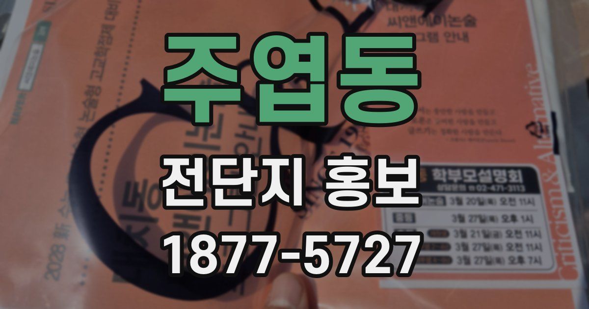 주엽동 전단지 홍보