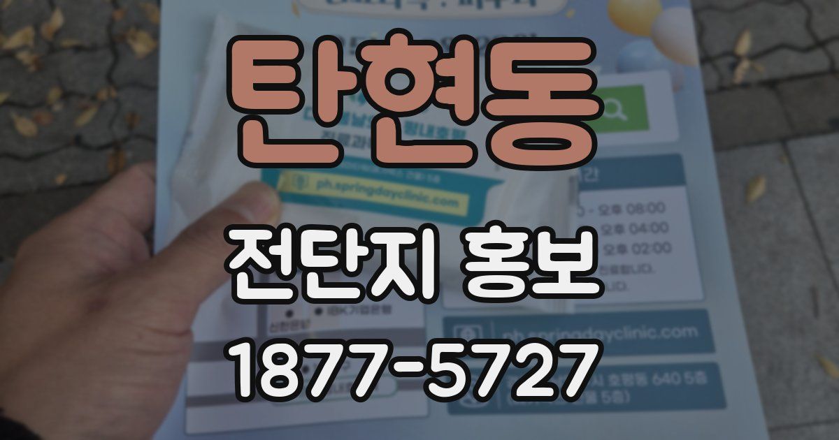 탄현동 전단지 홍보