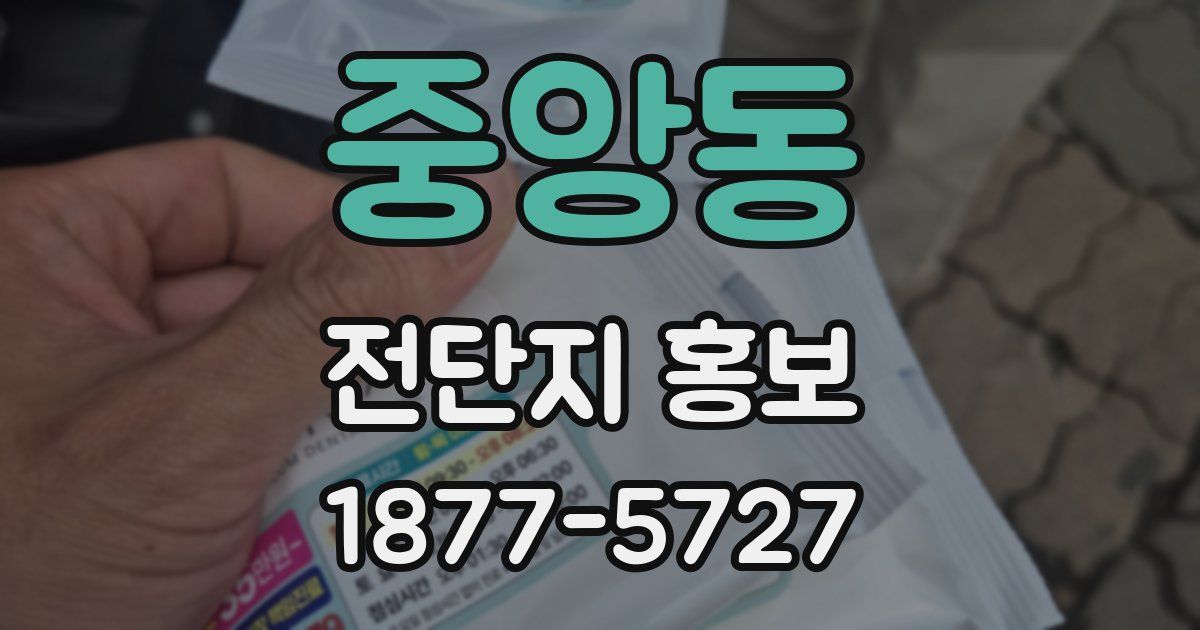 중앙동 전단지 홍보