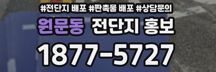 원문동 전단지 홍보