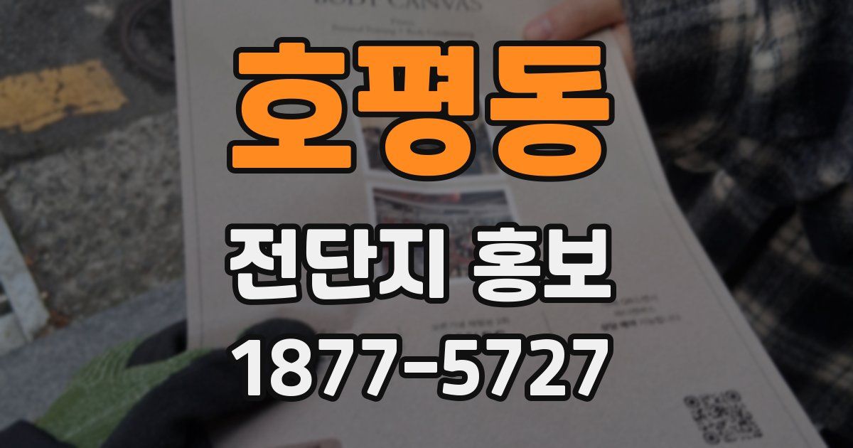 호평동 전단지 홍보