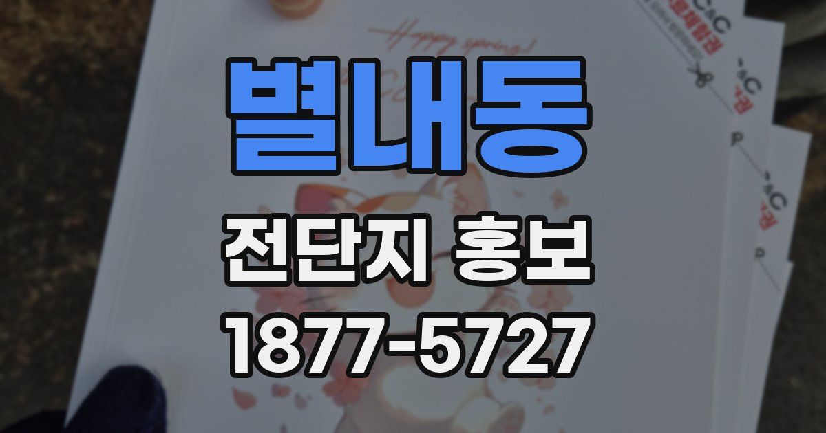 별내동 전단지 홍보