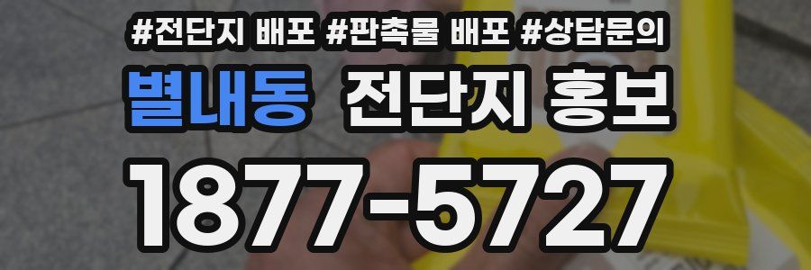 별내동 전단지 홍보