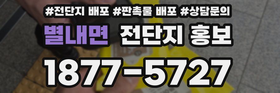 별내면 전단지 홍보