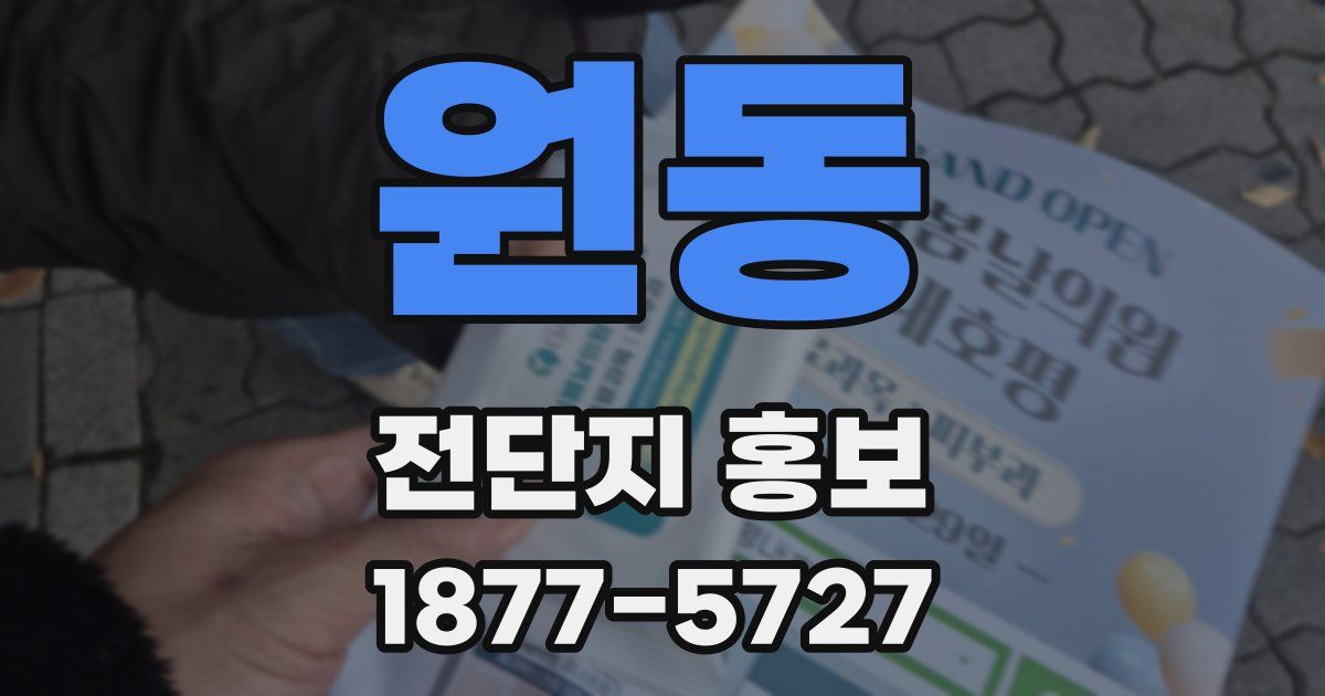 원동 전단지 홍보
