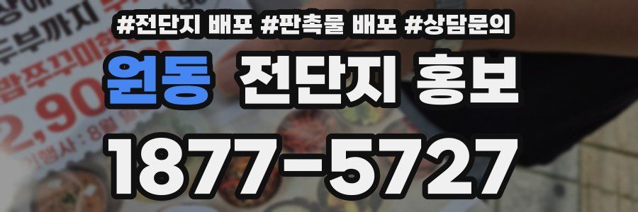 원동 전단지 홍보