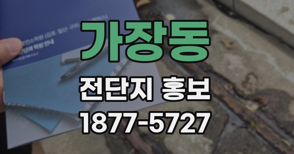 가장동 전단지 홍보