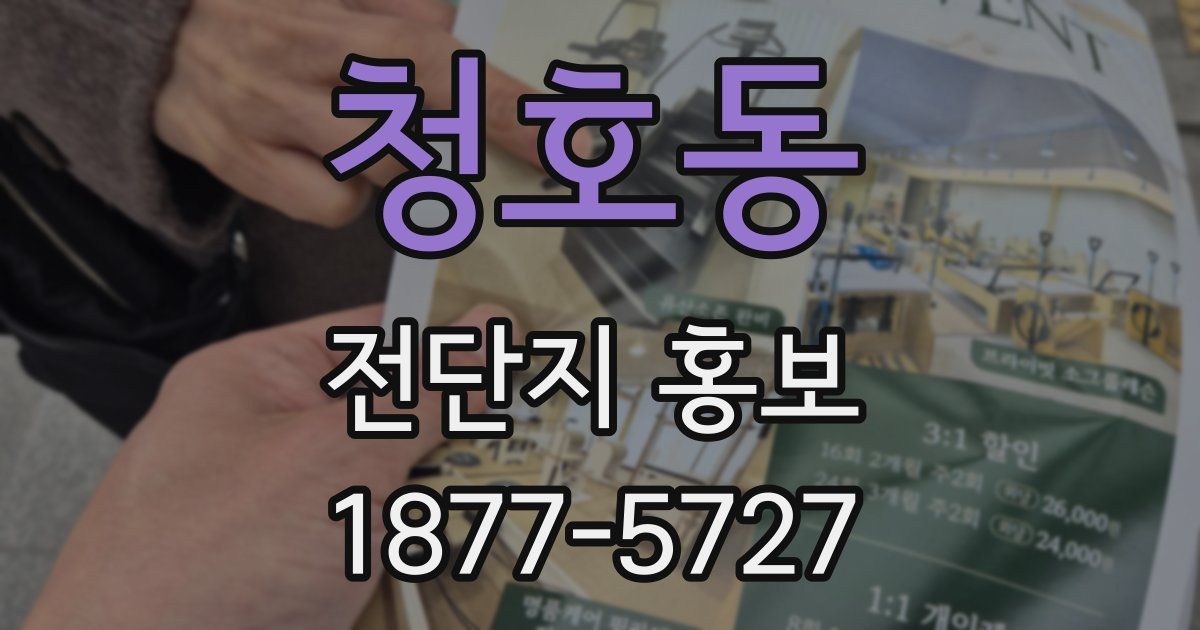청호동 전단지 홍보