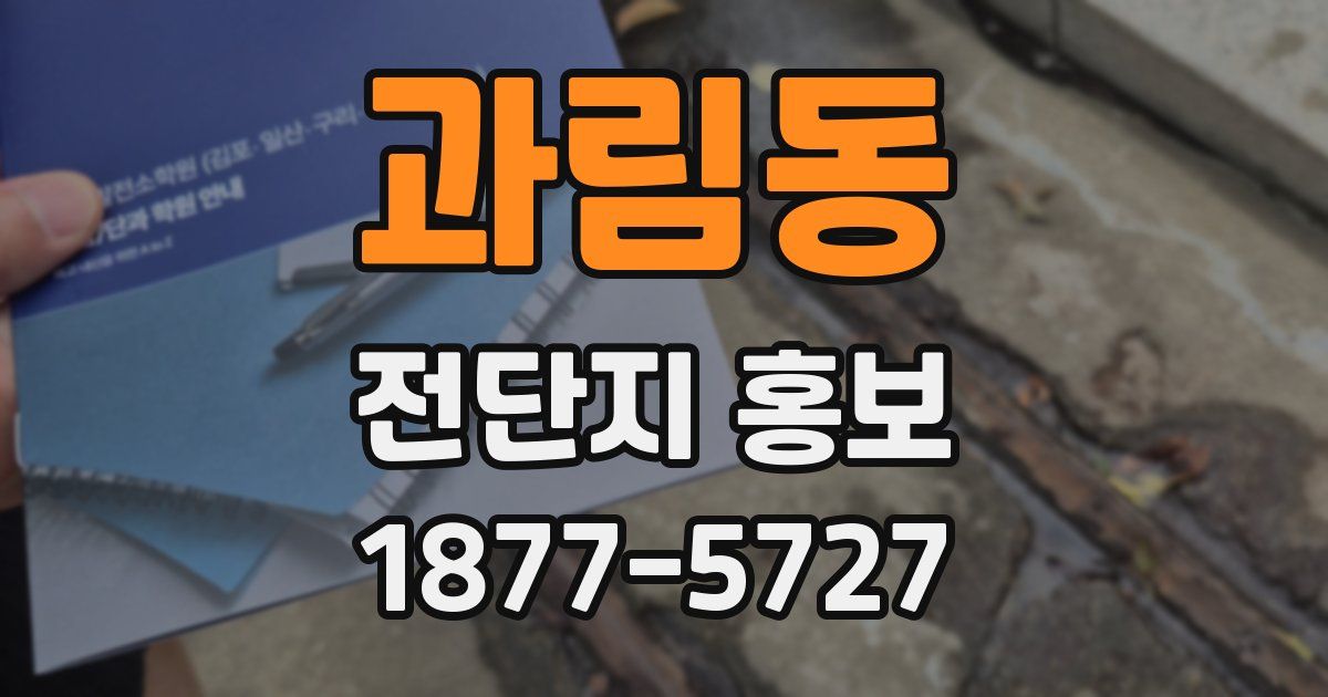 과림동 전단지 홍보