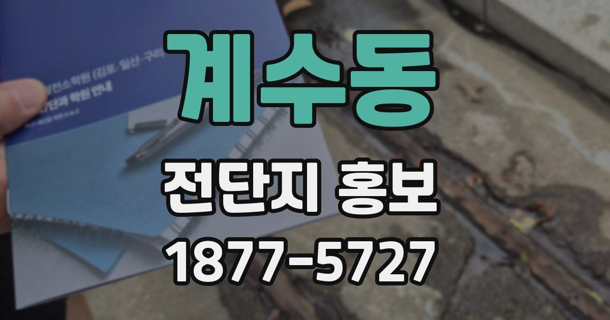 계수동 전단지 홍보