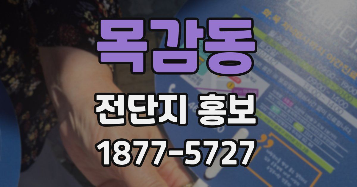 목감동 전단지 홍보