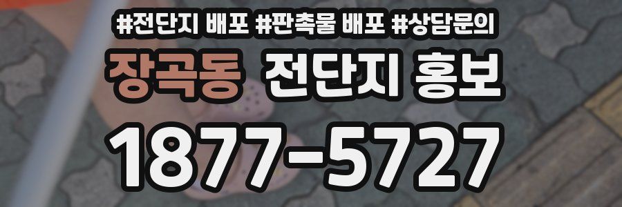 장곡동 전단지 홍보
