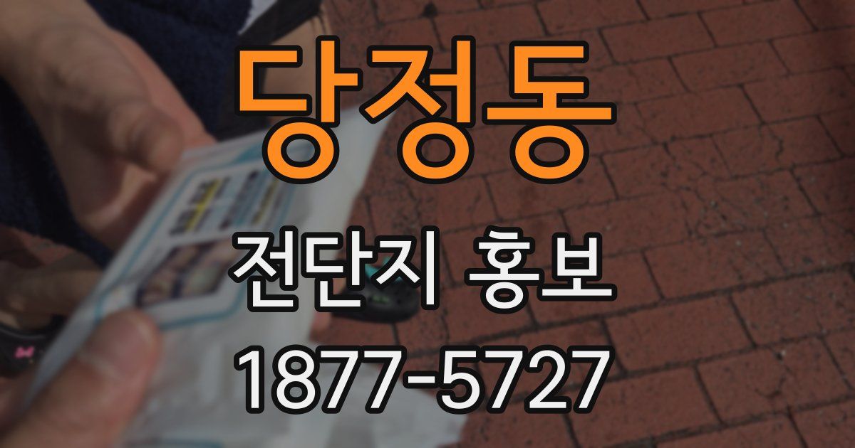 당정동 전단지 홍보