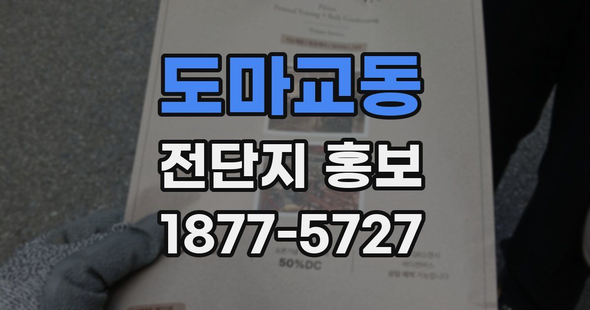 도마교동 전단지 홍보