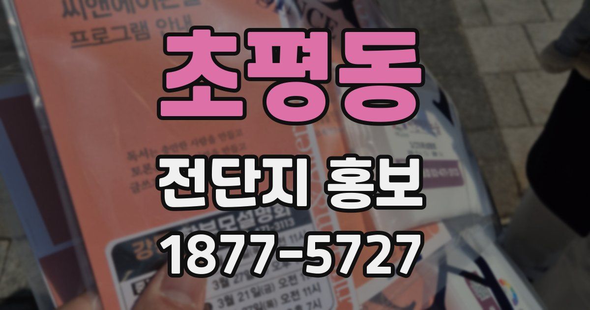 초평동 전단지 홍보