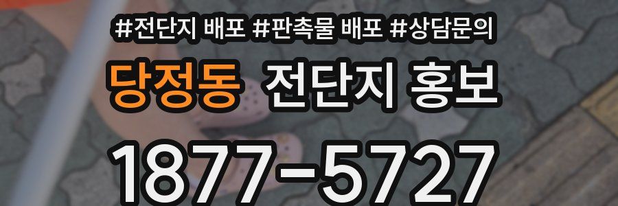 당정동 전단지 홍보