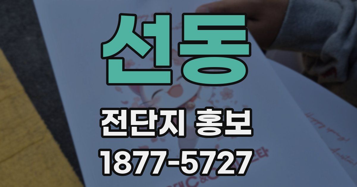 선동 전단지 홍보