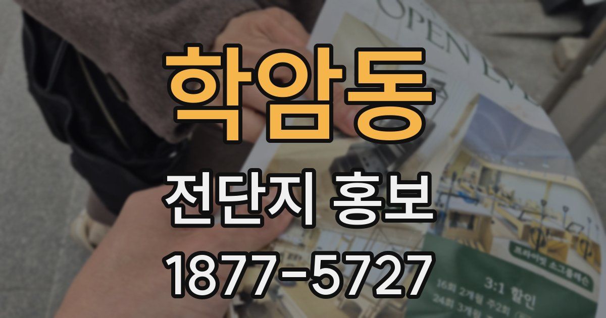 학암동 전단지 홍보