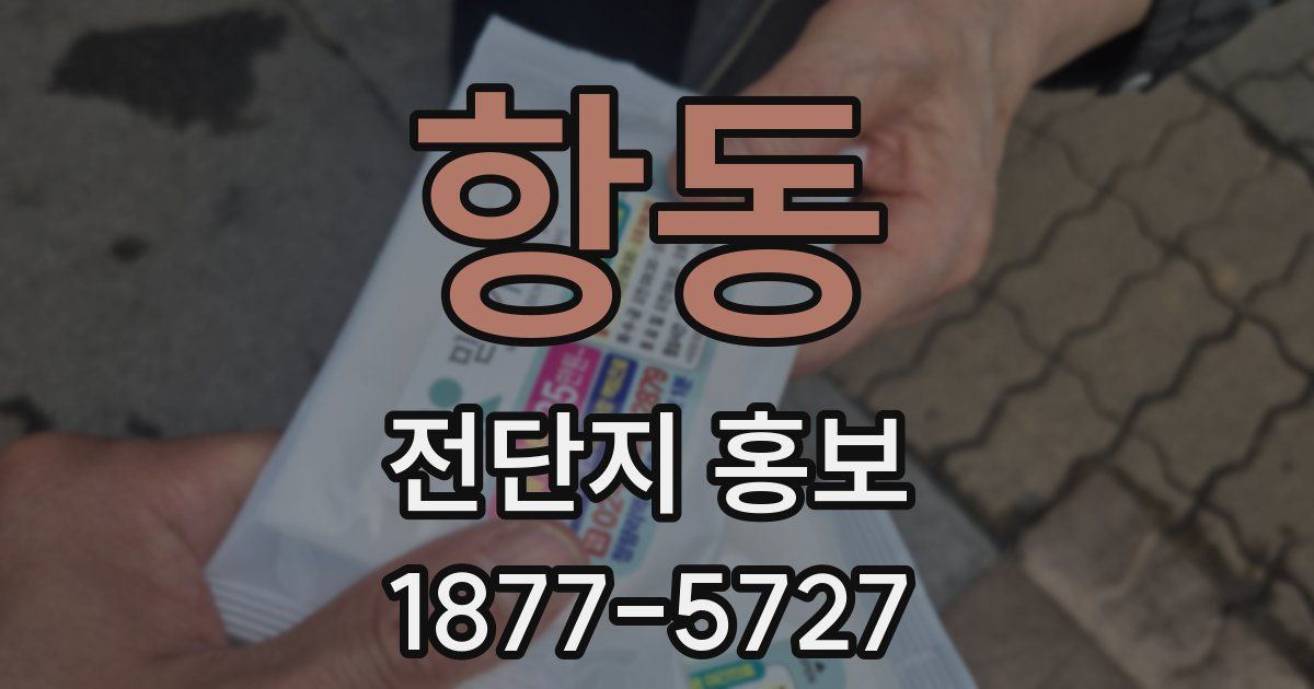 항동 전단지 홍보